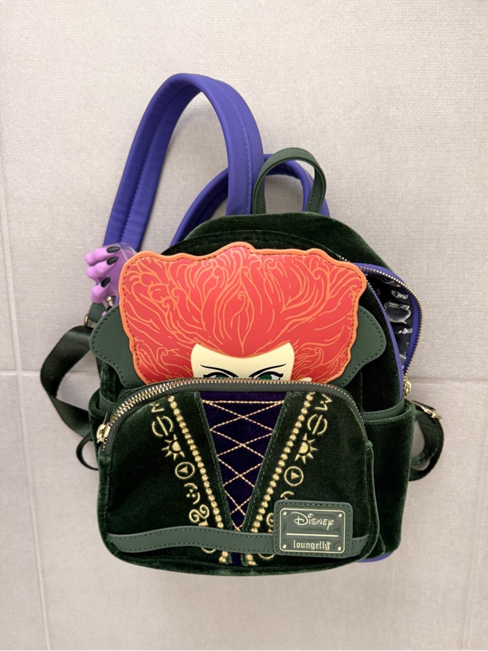 Loungefly Hocus Pocus Sanderson Sister Backpack - Green, Purple & Orange